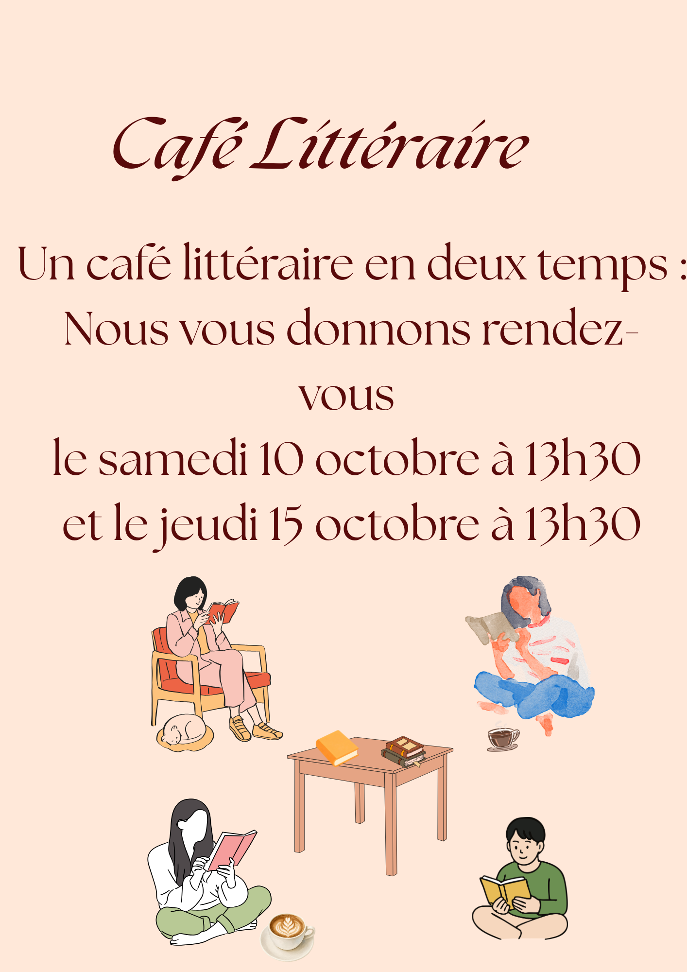 Café littéraire en deux temps